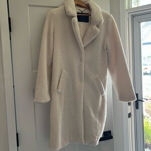 Off white Sherpa long coat